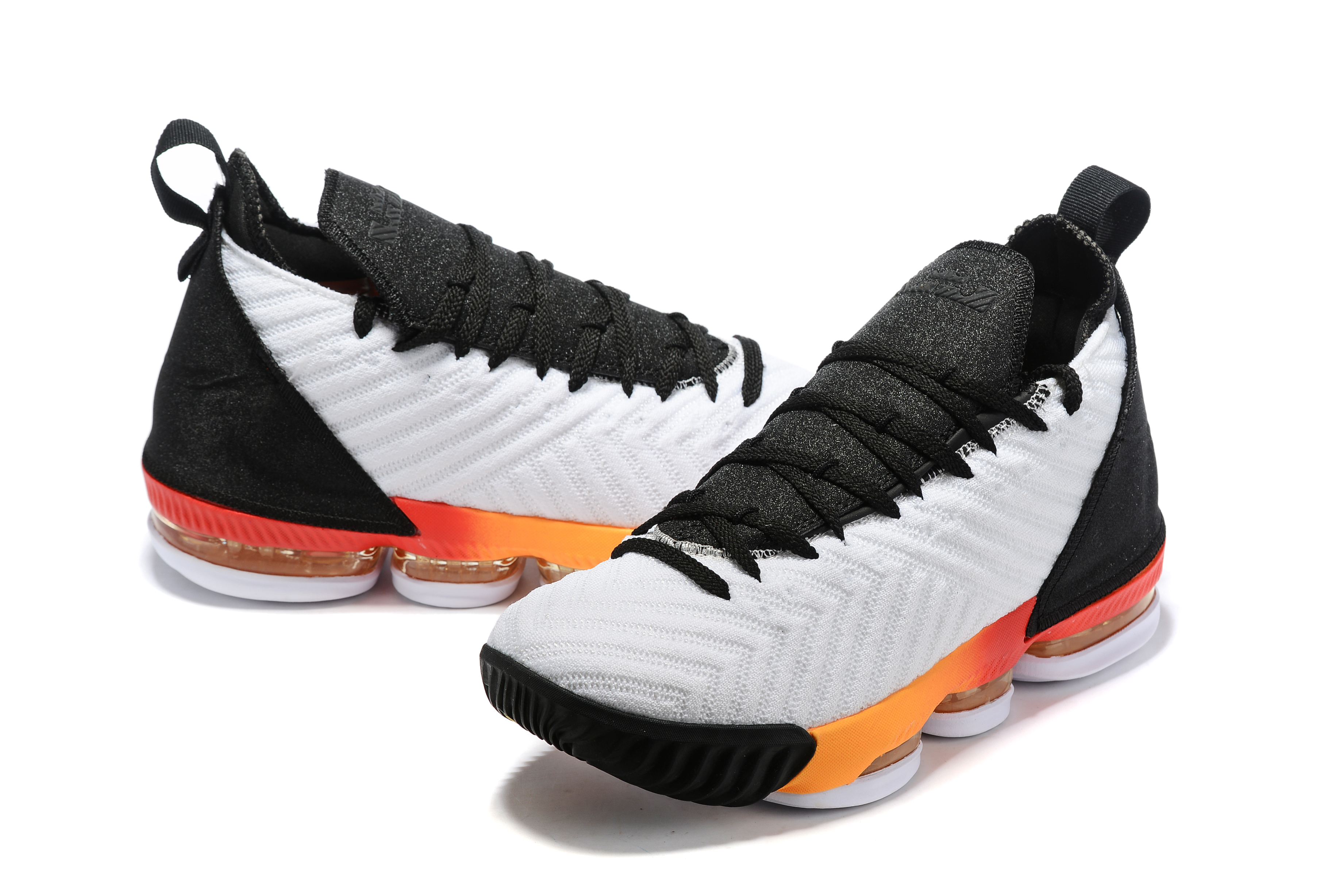 2019 Men Nike Lebron James 16 White Black Orange Shoes